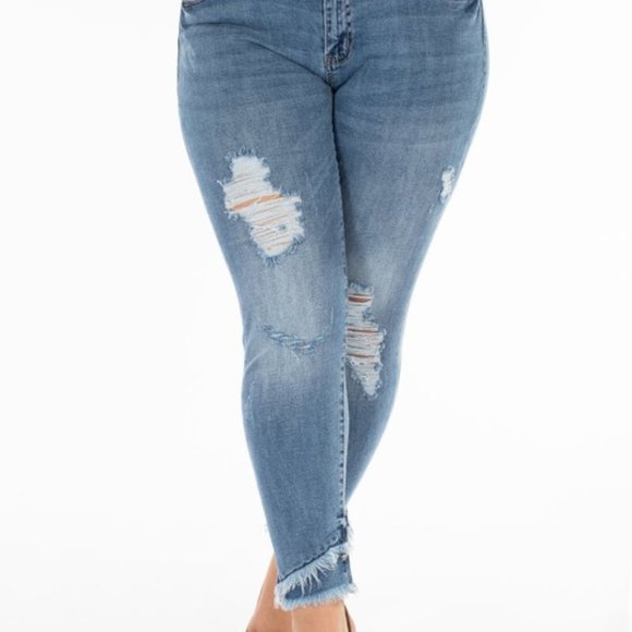 KanCan Jeans | Nwt Kan Can Plus Denim Jeans Sexy Frayed 32 | Poshmark